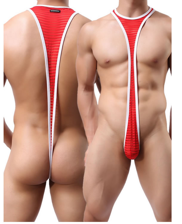 Men Fashion Sexy Lingerie Clubwear Costume Bodysuit Thong Underwear